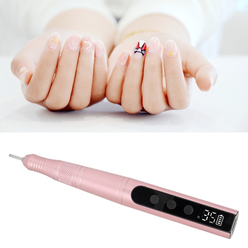 Electric Nail Grinder Nail Polisher 35000rpm Portable Rechargeable Manicures Pedicures