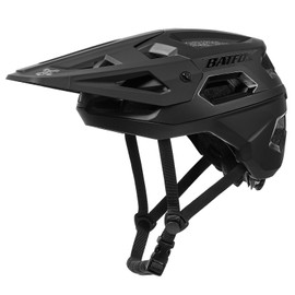 BATFOX Bike Helmet Mountain Bike Helmets for Men Women Adults MTB Bicycle Cycling BMX Bike Helmet(Matte Black,L(55-59CM))