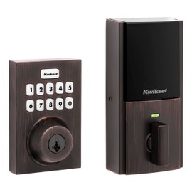 Kwikset HomeConnect 620 Z-Wave Long Range Enabled Keypad Smart Lock with Convenient Keyless Entry, Customizable User Codes, S2 Security and SmartStart Provisioning Venetian Bronze Contemporary