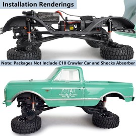 Maleonn 2Pcs RC Fender Flares Plate Inner Fender Liner Mud Guard for 1/24 RC Crawler Car SCX24 Upgrades AXI00001 C10 Accessories