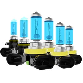 DMEPUGI Headlight Bulbs Fit For Toyota Sienna 2011-2020, 9005 H11 High Low Beam H11 Fog Lights Combo, Super Bright 5500K White Light High Performance Halogen Light Bulbs, 6PCS