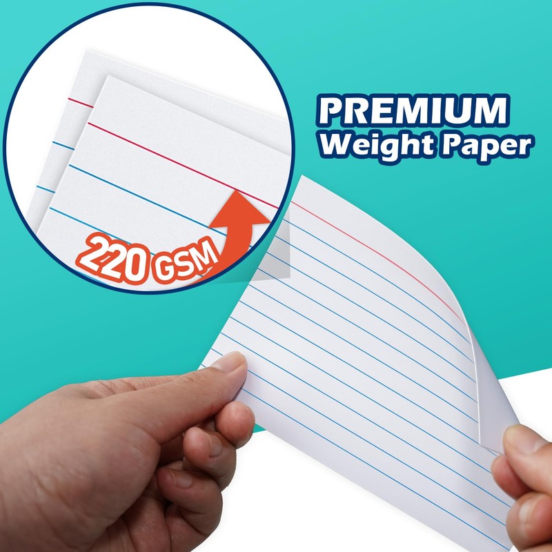 Blue Index Cards 4x6 Lined Ruled Flash Note Cards 100