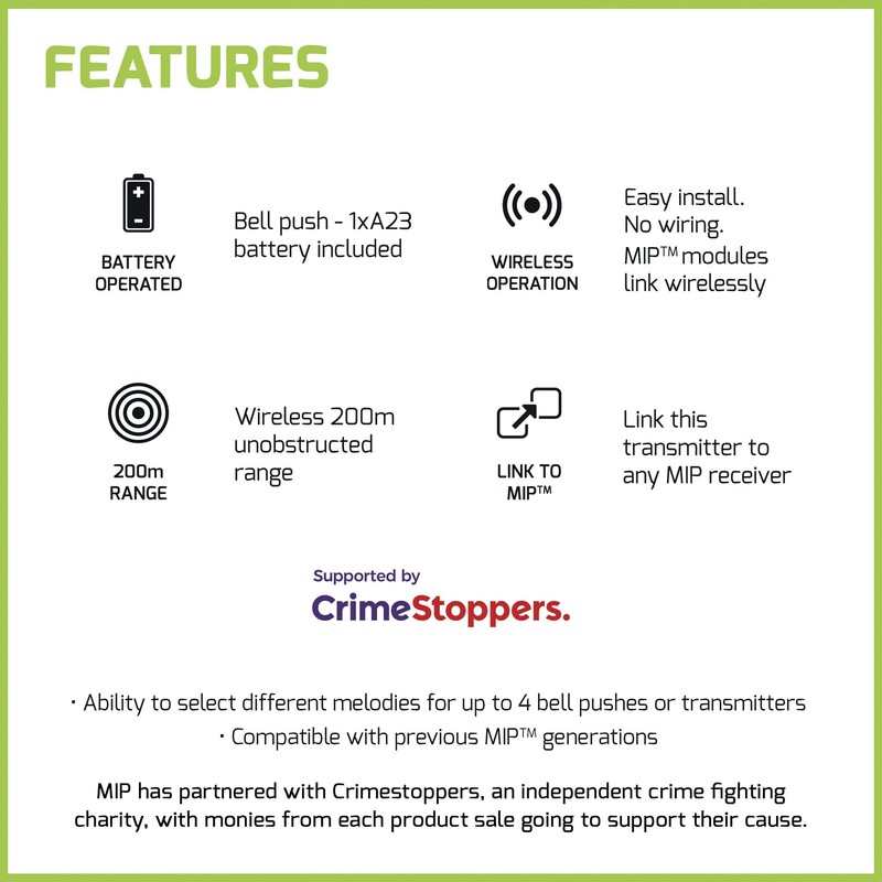 LLOYTRON® MIP System 3 Doorbell Accessory - Wireless Magnetic Sensor