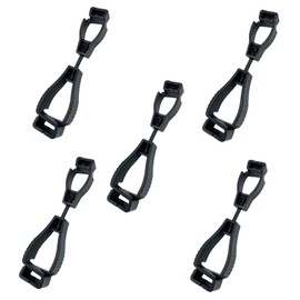 Lunari Glove Holder, Set of 5, Black, Gloves, Work Gloves, Work Gloves, Clip for Anti-Loss, Camping, Work