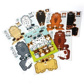 Box Buddies Foldimals Dogs - Pack of 8 Dog Paper Toys - Paper Craft for Kids, Pocket Money Toys, Stocking Fillers