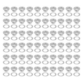HARFINGTON 200pcs Grommet Eyelets Tool Kit 6mm Metal Grommet Kit for Shoes Clothes Leather Fabric Belt DIY, Silver
