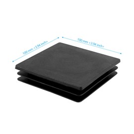 SEHOI 40 PCS 4 x 4 inch Plastic Plugs, Square Tubing Caps, Black Tubing End Caps for Furniture Legs, Square Tube Post