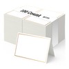 Better Office Products 100 Pack Gold Metallic Border Place Cards,
