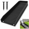 Rainwater Gutter Downspout Splash Block – White Ribbed PP Plastic