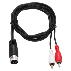 sourcing map S Video Cable 5ft, 5 Pin S-Video Male to 3 RCA Male Composite Adapter Converter Transfer for TV Receiver Monitor