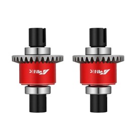 NMNRC Alum 2Pcs Front Rear Differential Diff Gear Kit Compatible with Arrma 1/18 Granite Grom 1/14 Typhon Grom 1/16 Mojave Grom Series Upgrades Part Red