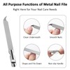 Metal Nail Files for Natural Nails, Mabor 2Pcs Stainless Steel
