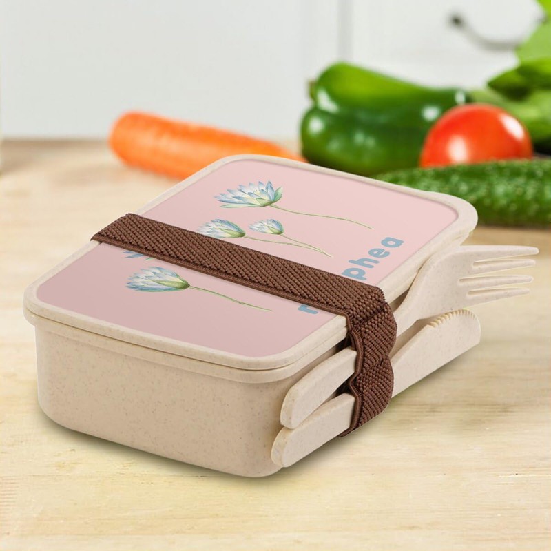 Fabulous Lunch Box Lunchbox mit Besteck, Rosa – Nymphea Seerose