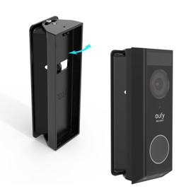 VOMENC Adjustable 0 to 35 Degree Doorbell Angle Mount Compatible with eufy Security Video Doorbell E340 Camera （Black）