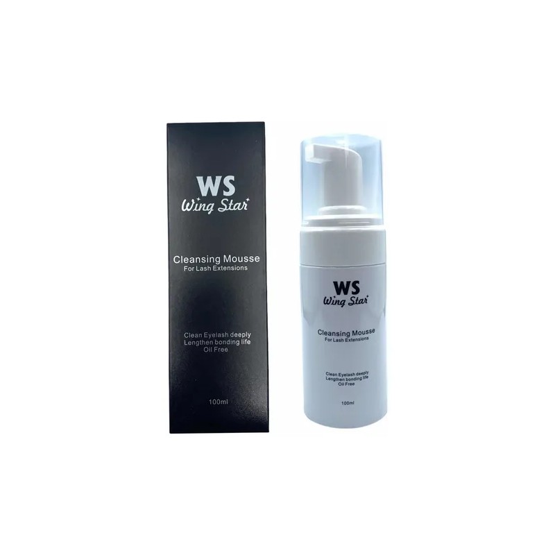 Kit Shampoo Foam Brocha Para Limpieza De Pestañas Lash