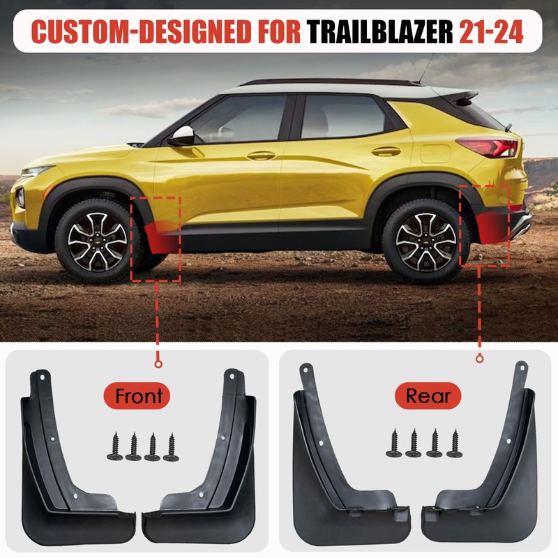 Mud Flaps for Chevy Trailblazer 2024 2023 2022 2021 -