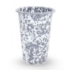 Crow Canyon Home Enamelware Tumbler, 14 ounce, Grey/White Splatter (Set