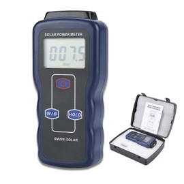 Handheld Digital Solar Power Meter, SM206 Sun Light Energy Measuring Tester Two Units W/m² / Btu Digital High Precision Radiation Testing Instrument