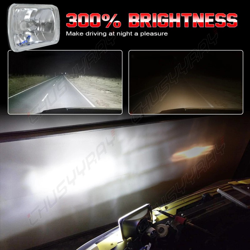 CHUSYYRAY For Toyota Pickup Truck 5X7" 7x6 inch Rectangle LED