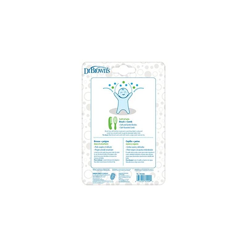 Dr. Brown's Soft and Safe Baby Brush + Comb