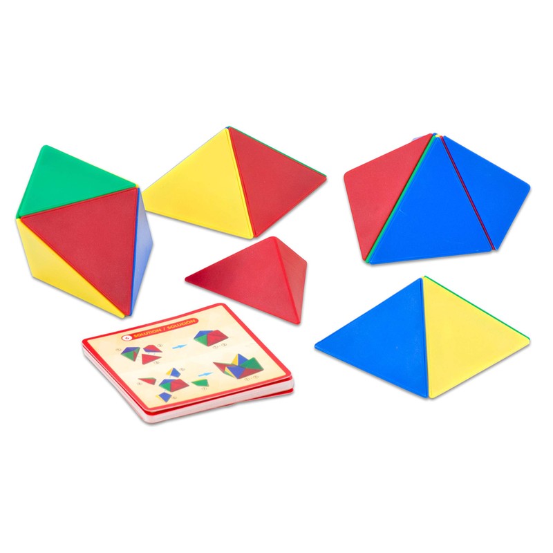 Betzold - Magnetwürfel aus 24 farbigen Tetraedern - Geometrie-Bausatz Mathematik