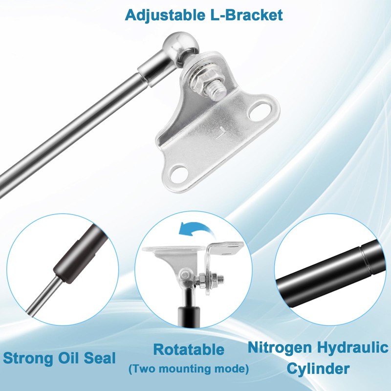 Koaudb 20in 100LB Gas Struts for Heavy Lid with L