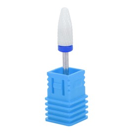 Lightweight Nail Drill, Small Ceramic Corn Head Shape for Polishing and Shaping Nails, Accessories for Portable Electric Grinders (Medium Blue, Matte M-Box)