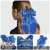 ANBALA 2Pcs Bandana Hair Bows for Women Girls White Blue