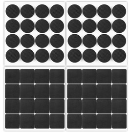 OSDUE 64 Pcs Non Slip Furniture Pads Floor Protectors, Rubber Pads for Furniture Feet, Dense, Premium Chair Feet Protectors, Floor Protector Pads (38mm,32 Squares and 32 Rounds)