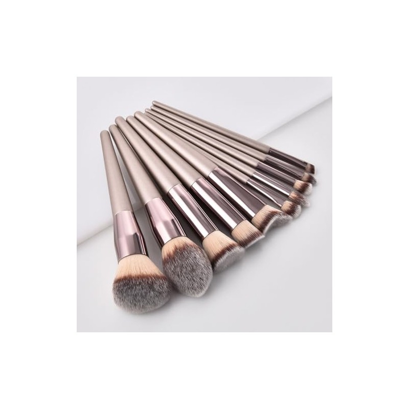 Healeved Kit De Brochas De Maquillaje 10 Piezas Cepillo Cosmético