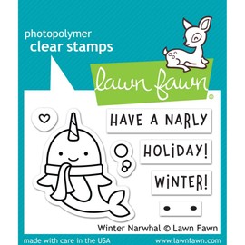 Lawn Fawn Winter Narwhal Clear Stamps