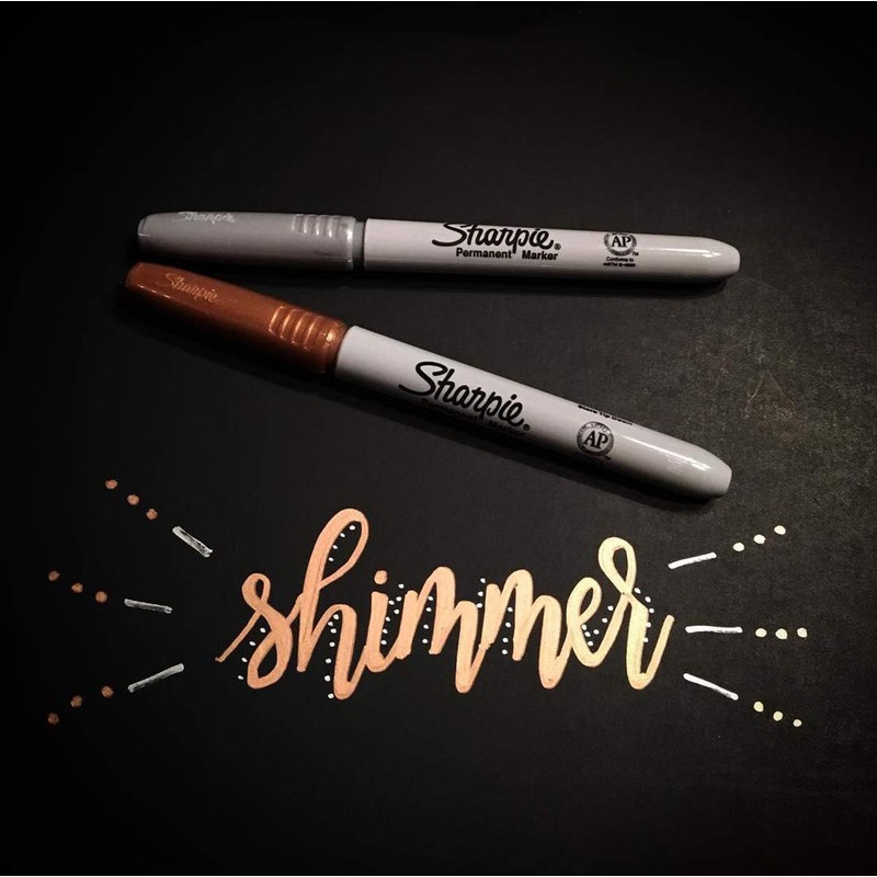 Sharpie Fine Metallic Permanent Marker - Gold/Silver/Bronze (Pack of 3)