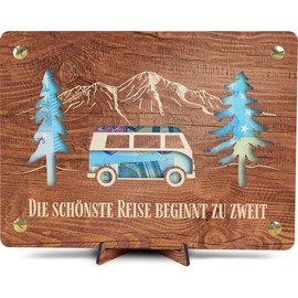 Hochzeitsgeschenk - XL Geldgeschenk aus Holz inkl. Ständer | Flitterwochen - Hochzeitstag, Hochzeitskarte Holz, Hochzeitsgeschenke Für Brautpaar, Hochzeitskarten Glückwunschkarten, Hochzeitskarten