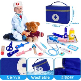 42PCS Pretend Play Hair Styling Doll Head Makeup Kit for Girl, Hair Makeup Salon Doll Toy Kid, with Hairdryer Curling Iron Eye Shadow Powder Hair Clip Set Birthday for 3+ Girl Year