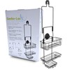 Gecko-Loc Extra Long Adjustable Hanging Shower Organizer with Deep Shelf