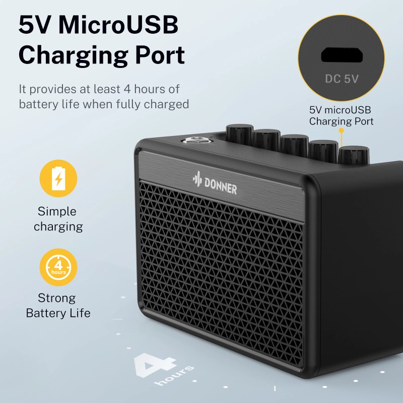 Donner 🔊 Donner Guitar Amplifier 5W Electric Desktop Guitar-amp Practice