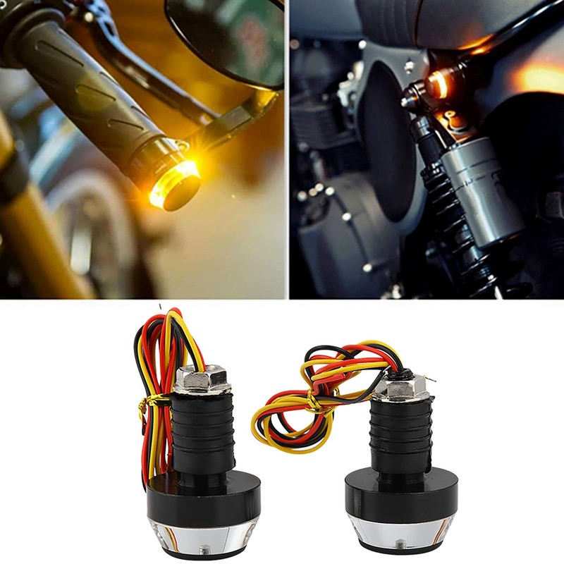 VGEBY Handlebar End Light Turn Signal Side Marker Bike Turn