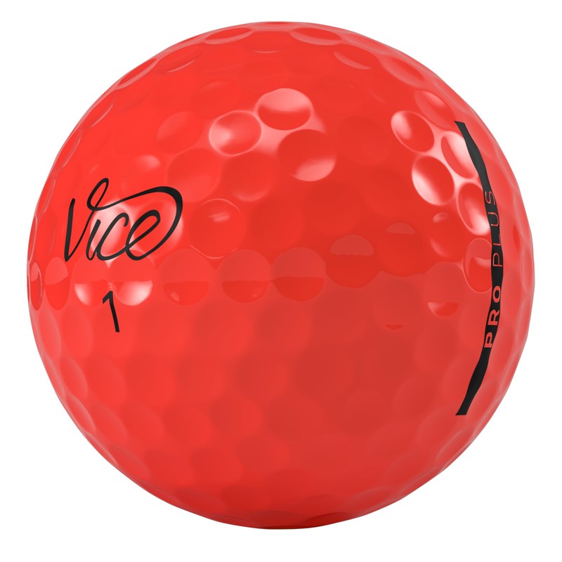 Vice Pro Plus Golf Balls, Red (Package May Vary)