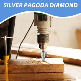 Step Drill, Peeling Drill 5-35 mm, HSS Stainless Steel, 15 Steps Cone Drill, Titanium Coated, Precise Drilling for Metal, Wood, Brass, Plastic, High-Quality Taper Drill, Silver