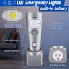 Enhon 2 Pack Rechargeable 4-in-1 LED Emergency Lights, Plug-in Flashlights