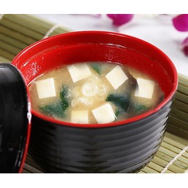 usamjtable Set of 6 Japanese Melamine 味噌湯ボウル4" Miso Soup Rice Bowls With Lid (B11894) ~ We Pay Your Sales Tax