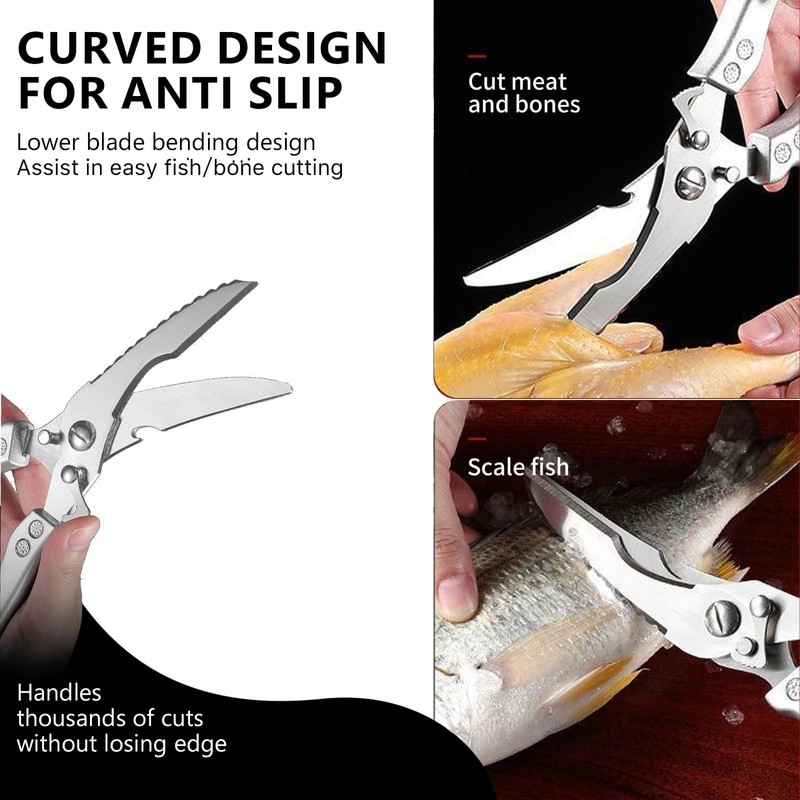 Tutuyao Multi-functional Kitchen Scissors – Heavy Duty Poultry, Meat &