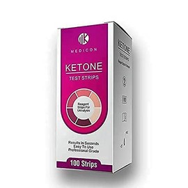 Keto Strips de Medicon - 100 Tiras medidoras de Cetonas! Comprueba y monitorea tu estado de cetosis