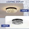 Crystal LED Flush Mount Ceiling Light Fixtures Modern Black LED