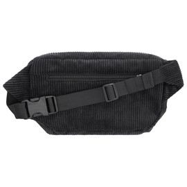 PP-Berlin Bauchtasche, Cord Schwarz, Eckig, Vegan, Handmade in Berlin für Damen, Herren, Unisex. Hipbag, Crossbody Bag, Schultertasche, Hüfttasche