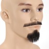 WZAHNNGX Fake Mustache Realistic Beard 100% Human Hair Full Hand