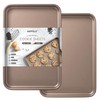 HAPPIELS 15x10 inches Non Toxic Non Stick Baking Sheet Set