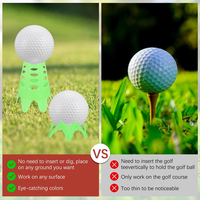 TIXIPEM Golf Simulator Tees [12PCS] - Plastic Golf Tees Use