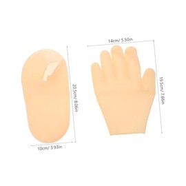 Calcetines Hidratantes Para Pies Secos y Guantes Hidratantes Para Manos, , Talla Única, Exfoliación y Penetración Profunda, Para Cuidado Nocturno y Piel Sensible, Silicona Forro De Gel, Color Piel