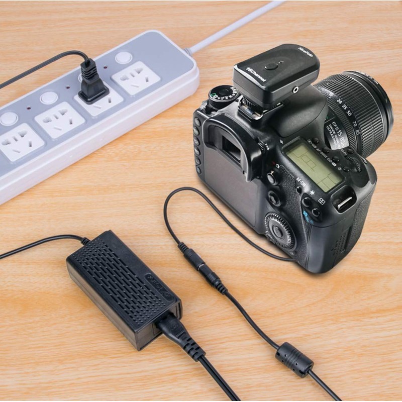 Tengdaxing ACK-E6 Continuous Power Adapter LP-E6/E6N Dummy Battery for Canon